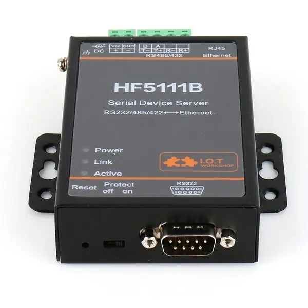 

HF5111B Rj45 Modbus Serial Converter Mqtt Tcp Ip Iot Gateway Two-way Transparent RS232 RS485 RS422 to Ethernet Serial Server