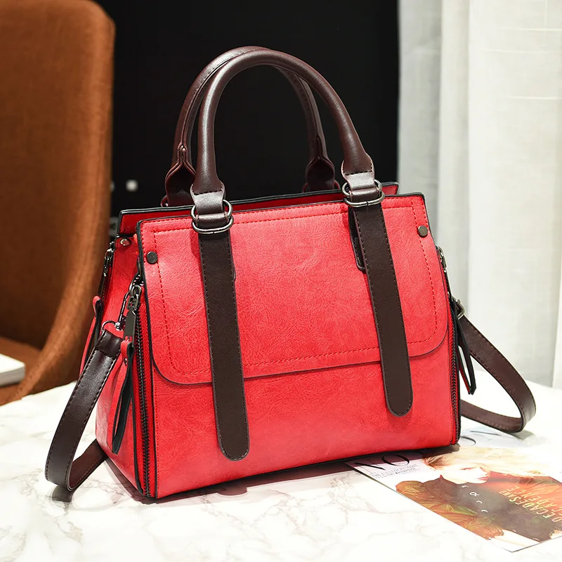 

Women PU Leather Handbag Elegant Tote Bag Crossbody Bag