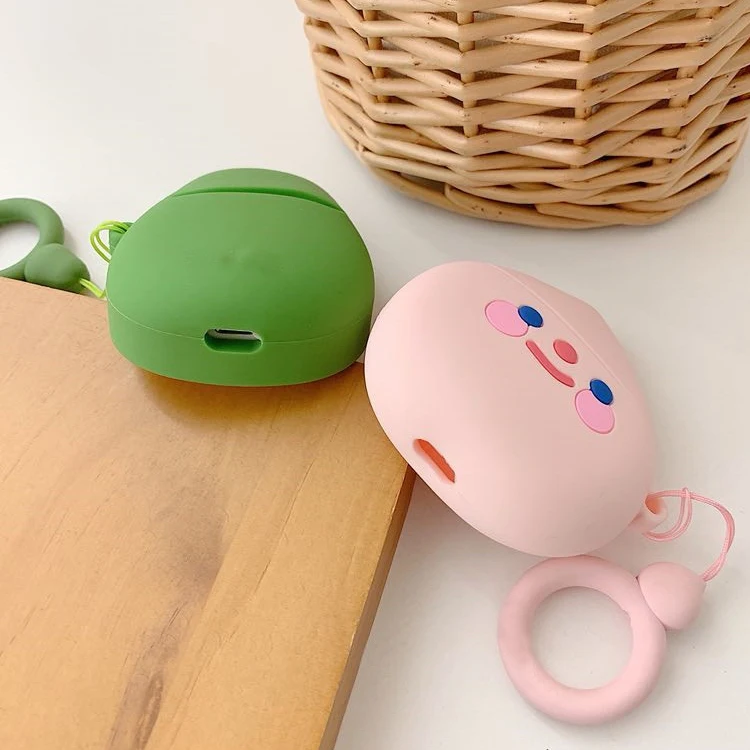 
Custom cartoon strawberry peach avocado waterproof silicone cover case for airpods 