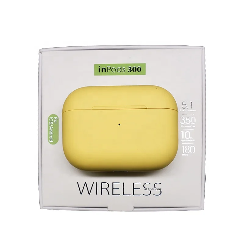 

Marca dragon color inpods 300 Wireless Bt5.0 Headset stereo wireless contect earbuds earphones hot selling tws headphone