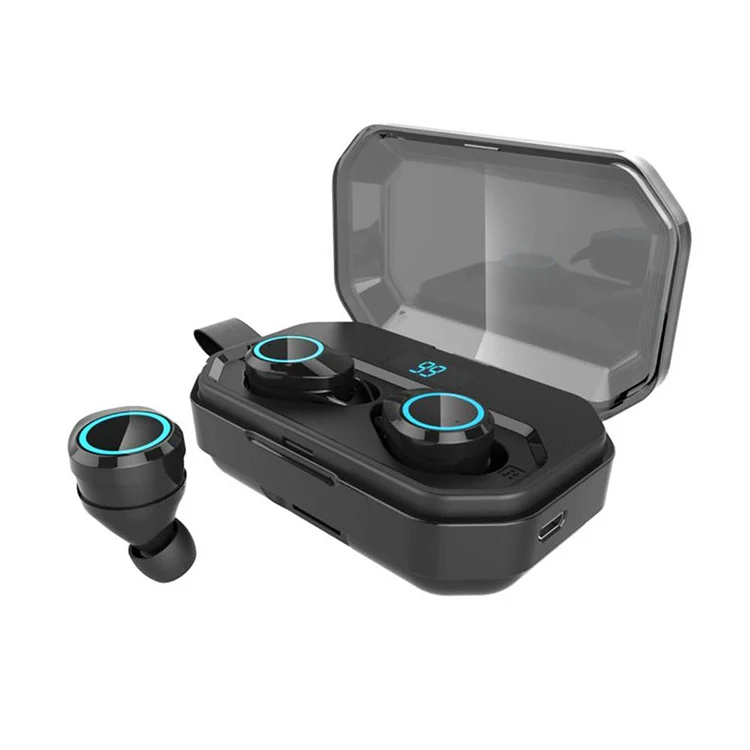 

ilepo Hot Sale Wireless Headphones with charging box twin mini earbuds for iPhone IOS Android earbuds for iPhone IOS Android, Black