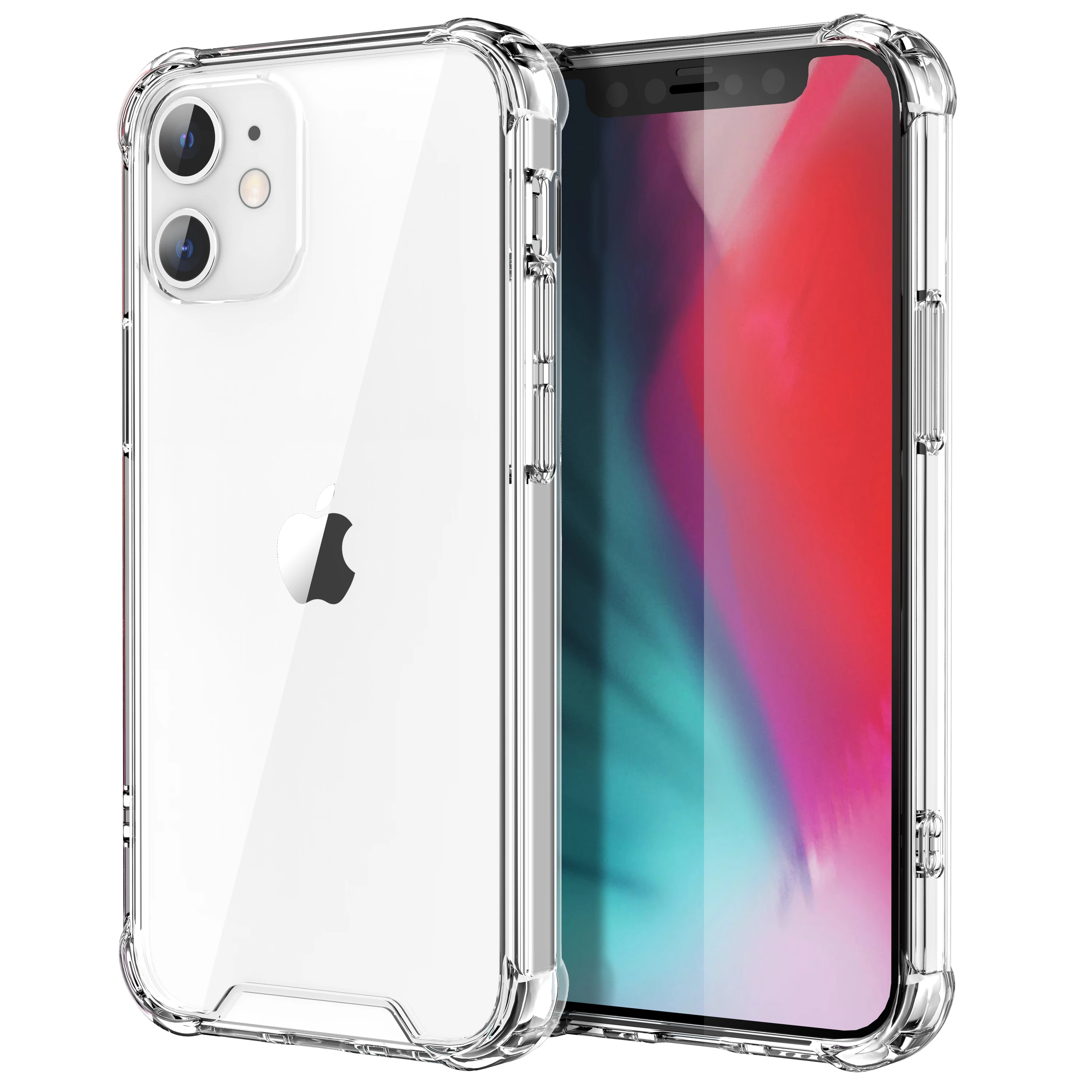 

Shockproof Bumper Hard Clear Case for iPhone 12 Pro Max Acrylic Case, Transparent, multiple colors option