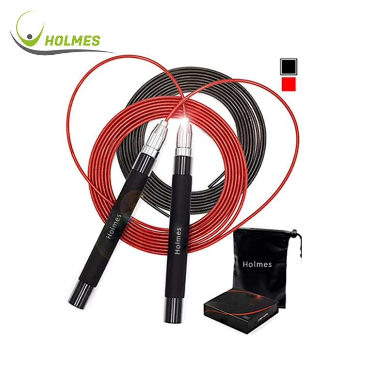 

Deluxe High Speed Jump Rope - Skipping Rope for Fitness, Red,grey,black,blue