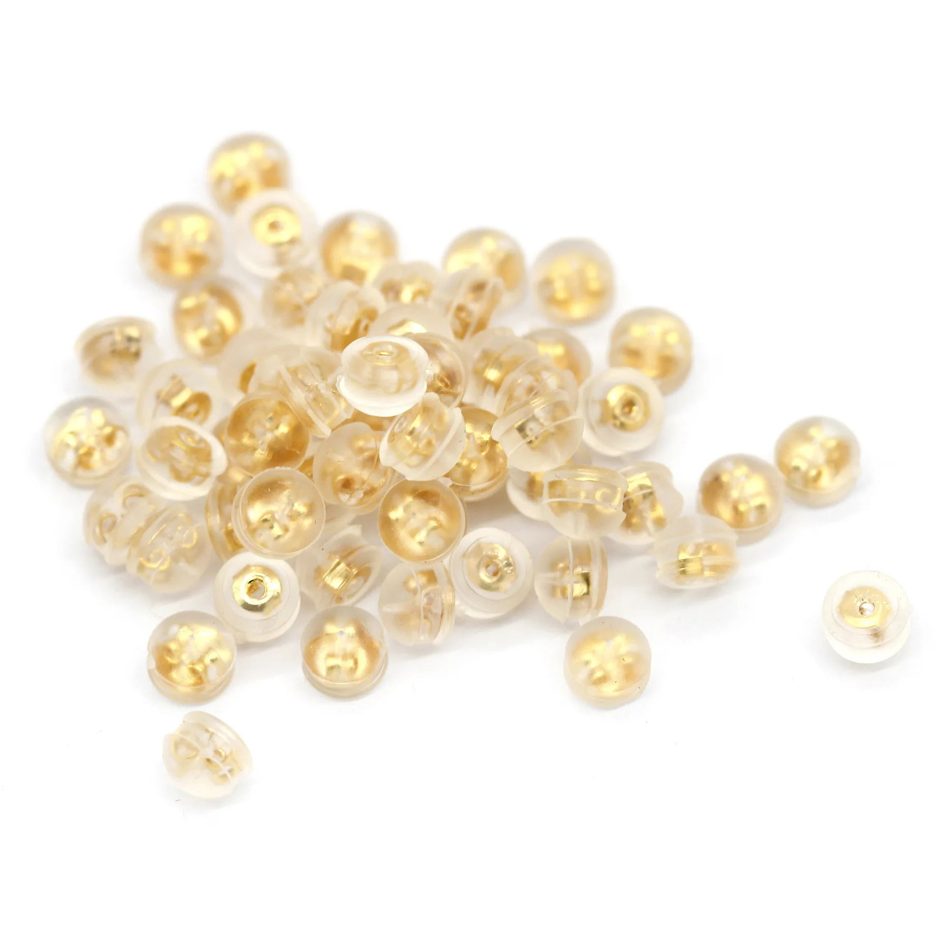 

Factory Wholesale Silicone Gold Plated Earplugs Stud Earring Back Stopper