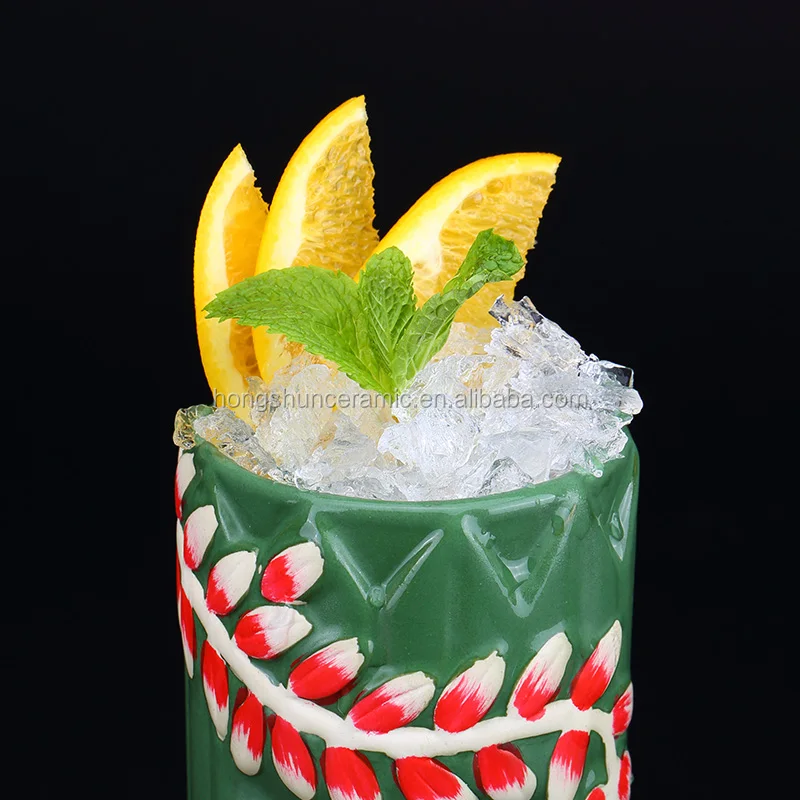 Tiki Mugs Drinkware 10 oz Ceramic Tiki Mug goddess Statue Cocktail Glass Stoneware Beer Mug