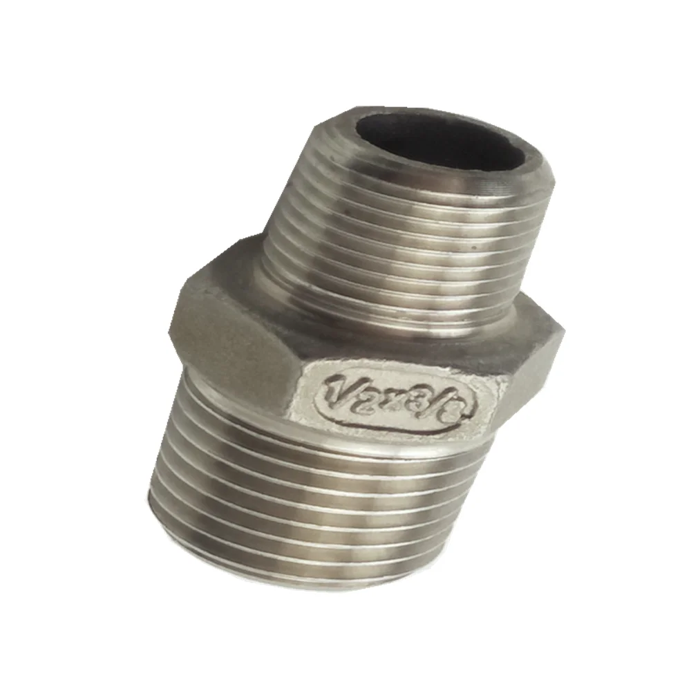 

stainless steel thread pipe fitting npt bsp hexagonal nipple 1 inch ss304 hex nipple