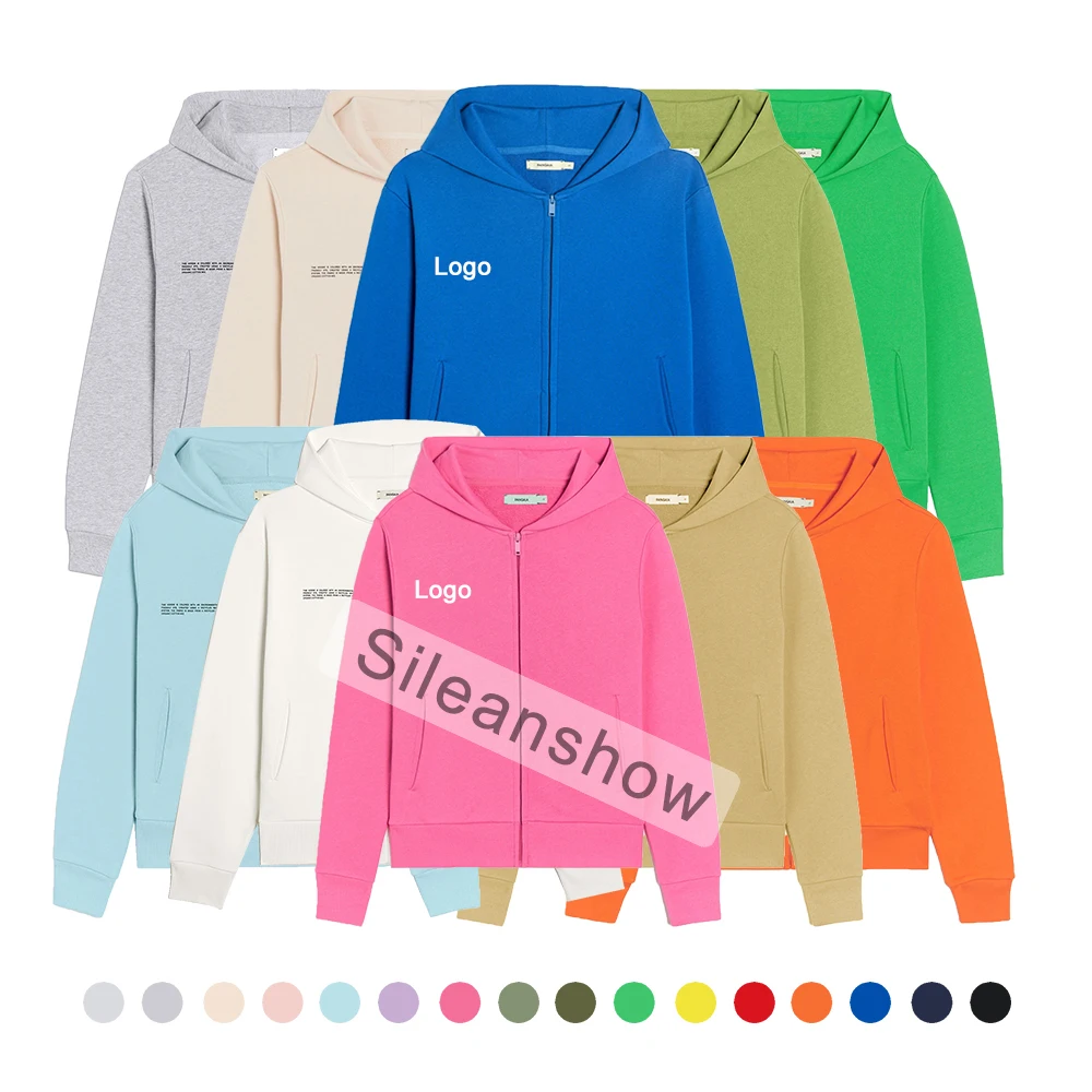 

Simple Custom Style Fitted Pullover Zipper Up Female Sweatshirt Clothing Unisex Blank Hoodie, Shown