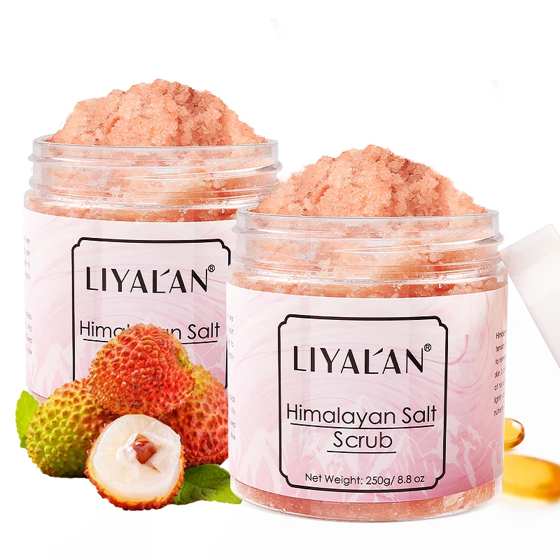

Private Label Whitening Organic Pink Himalayan Salt Body Scrub With Shea Butter Dead Sea Salt for Body Care