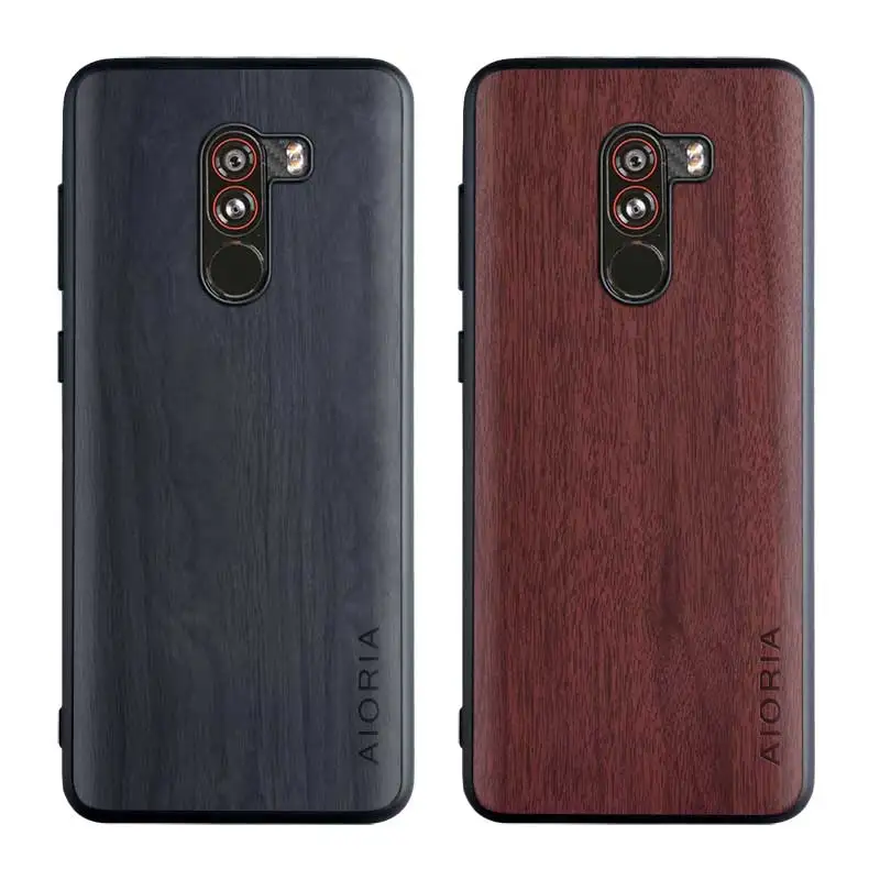 

Back cover Wood Phone Case For Xiaomi Poco F1 Wholesale RetaIl, White, black, yellow, brown