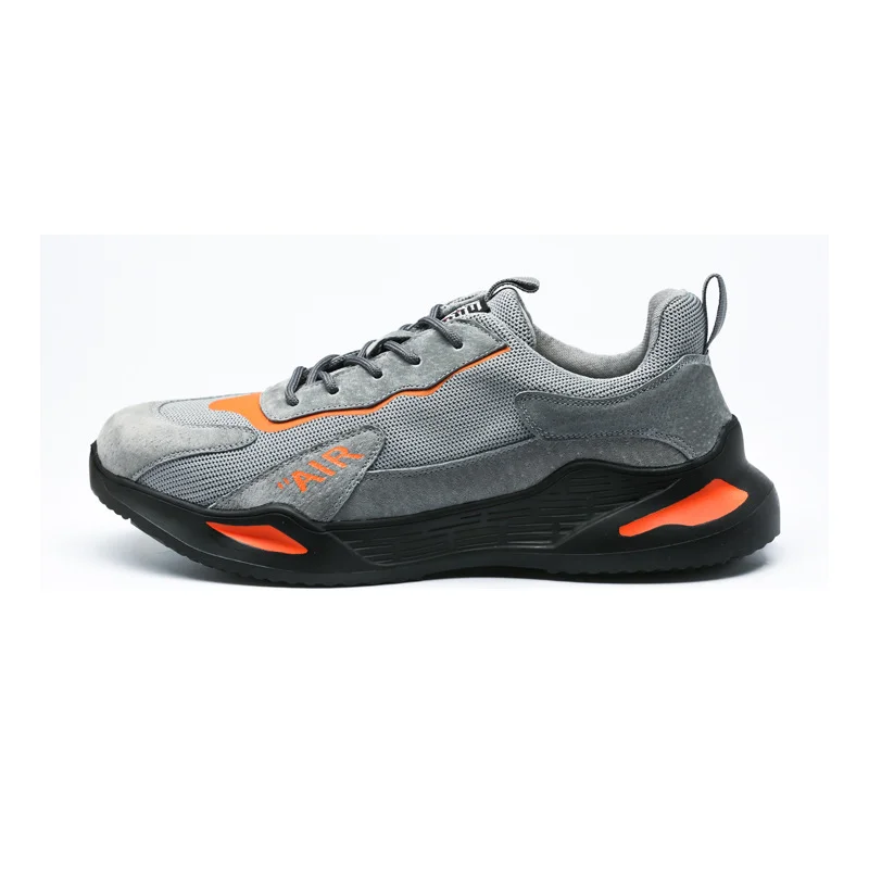

Wholesale Wear-resistant Non-slip Industrial Work Shoes Comfortable Foot Protection Light Men Safety Shoes, Grey,brown