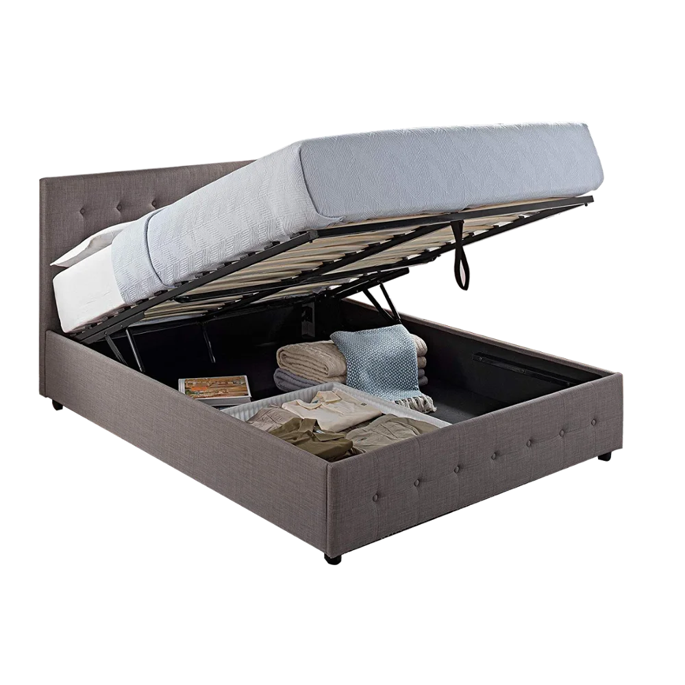 king size cot with hydraulic storage