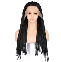 

BIG DISCOUNT dreadlock lace synthetic long box braid hair wig for black women