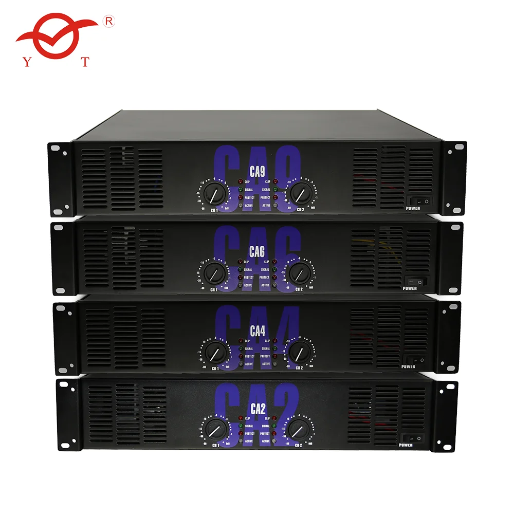 

Professional 2 channel analogue stage power amplifier CA20 class h 3U power amp 1300W*2CH