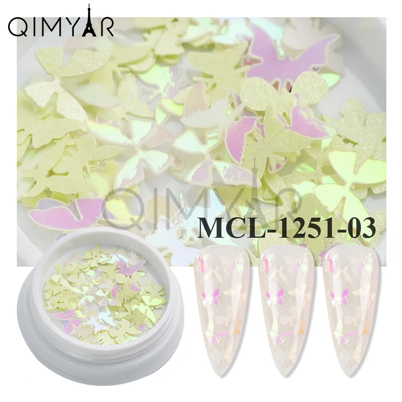

Newest Butterfly nail art glitter artificial nail sequins for nail decoration, As picture shown