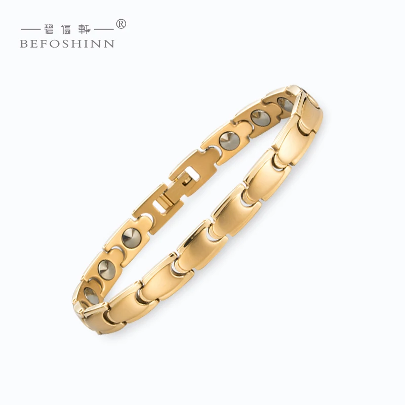 

2021 new Design germanium medical bracelet Health titanium bracelet germanium 18K gold plated silver