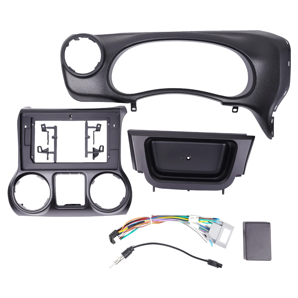 

Car GPS Navigation Panel For Jeep Wrangler 2015-2017 10.1 Inch Screen 2 Din Android Dashboard Radio Stereo Fascias Panel Frame