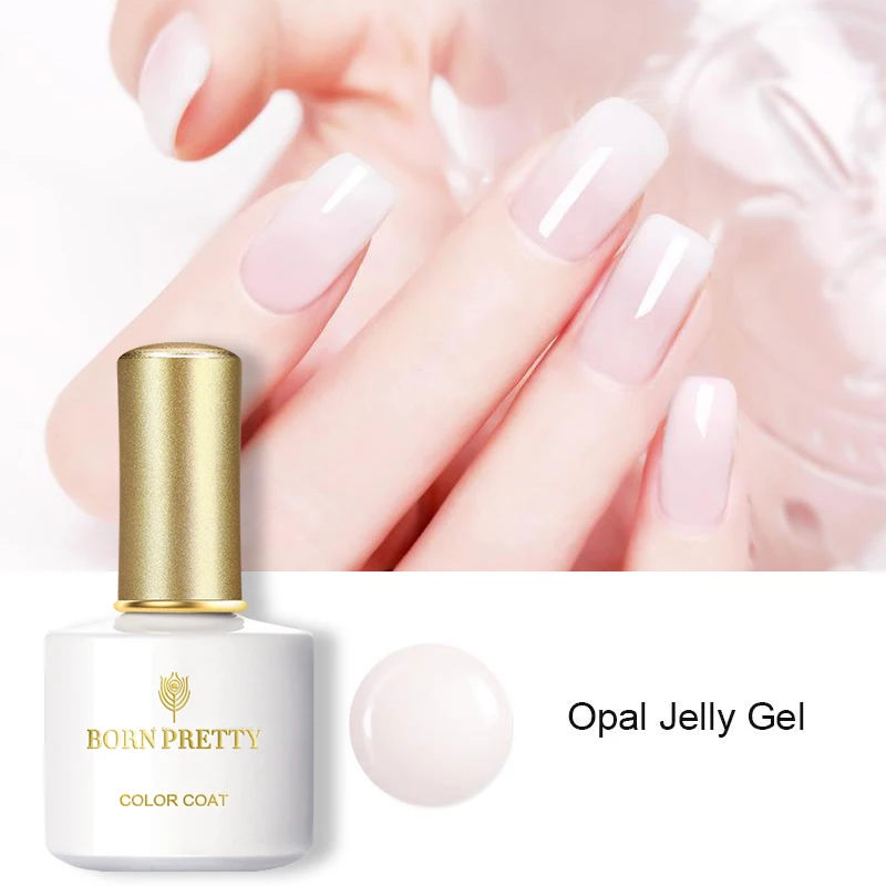 

BORN PRETTY Hot Sale 10ml White Opal Jelly Gel Soak Off UV Gel Semi-transparent Nail Art UV Gel Polish, White/semi-transparent