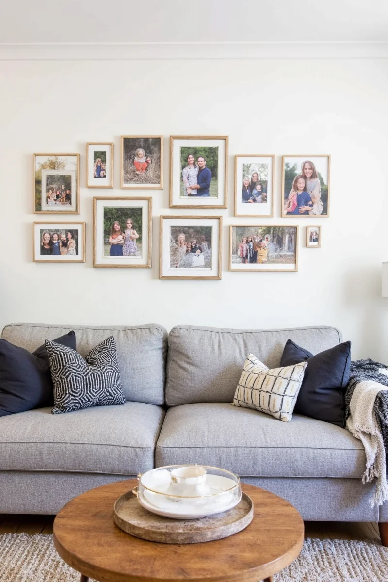 10 clever ways to display living room family photos that bring joy and personality