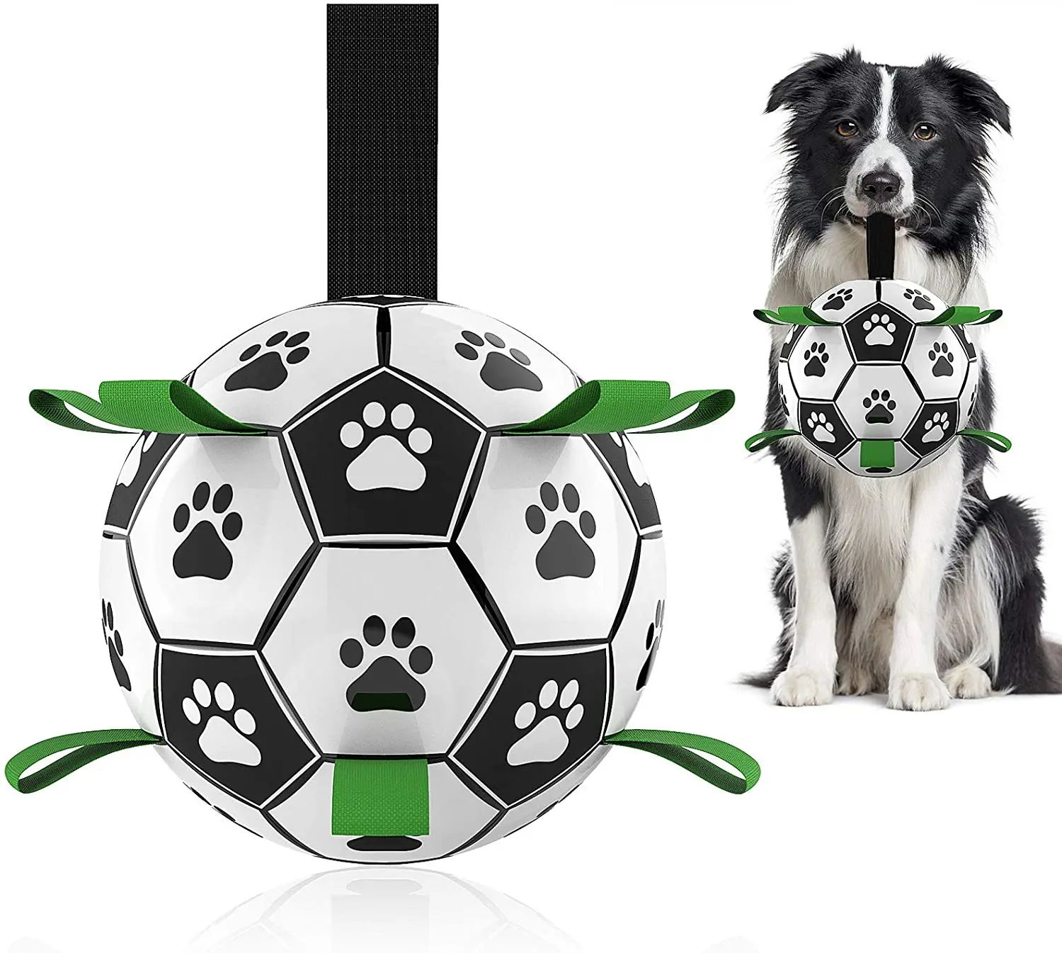

High elasticity Dog soccer ball on selling pet toy Interactive Durable Dog Tug Of War Grab Tabs Dog Water Toys Bite resistant, Mix color