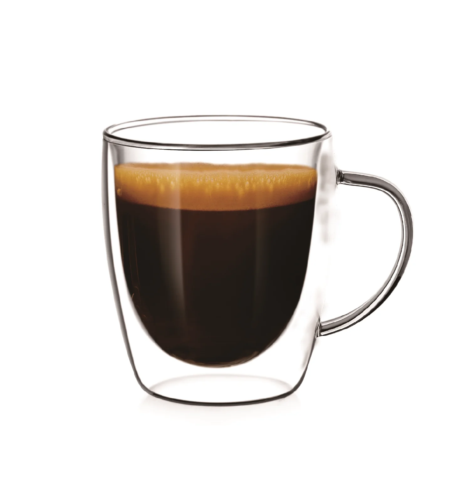 

350ml High borosilicate double wall glass cup for coffee/tea