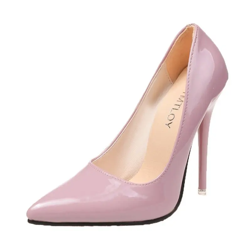 

33-43 2021 spring and autumn 12cm super high heel single shoes women's slim heel pointed high heels