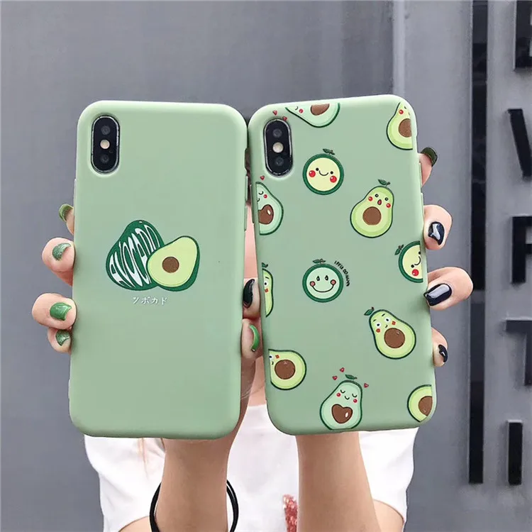 

Custom Design Fruit Avocado Silicone TPU Cute Back Cover Cell Phone Case for iphone 11 12 mini pro max