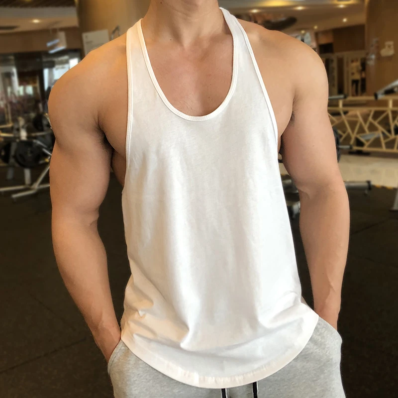 

Custom LOGO Mens Muscle Fit Training Tank top T Shirt Quick Dry Plain Short Sleeveless Sports T Shirt