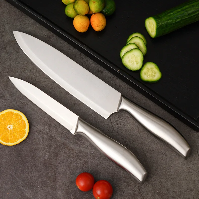 

Colored Knife 304 Stainless Steel Kitchen BBQ Knife, Silver/gold/rose gold/magic color/brown red