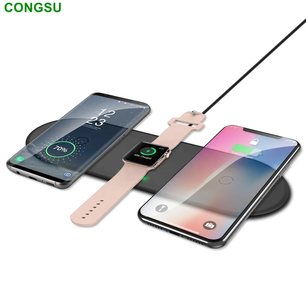 

Multifunctional 3 In 1 Mobile Phone Fast Wireless Charging Charger Pad for iPhone
