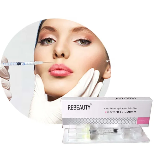 

hot sale cross linked 5ml hyaluronic acid injectable gel injection lip augmentation dermal filler for skin, Transparent