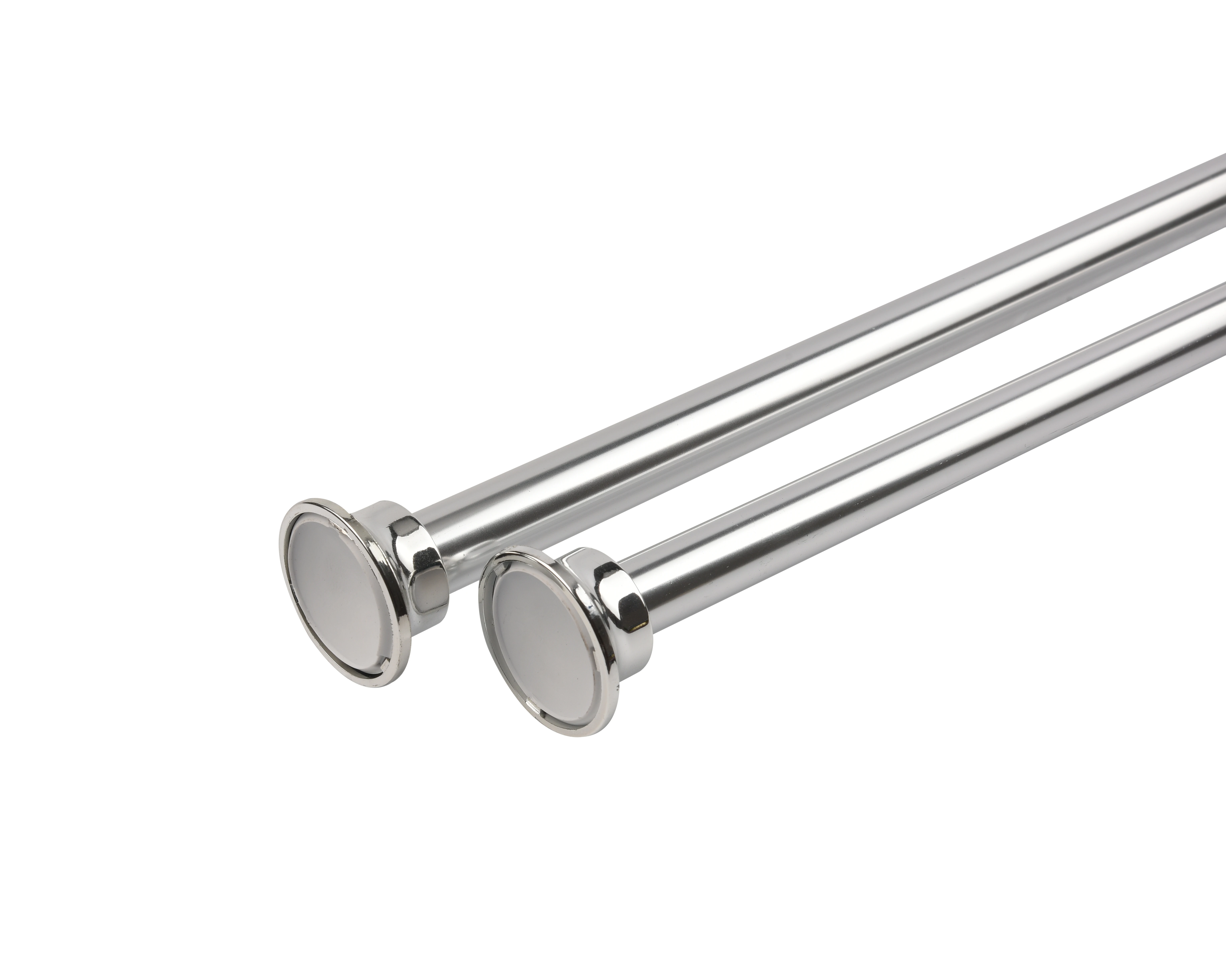 
Shiny telescopic rods chrome shower adjustable shower curtain rod with spring  (695416629)