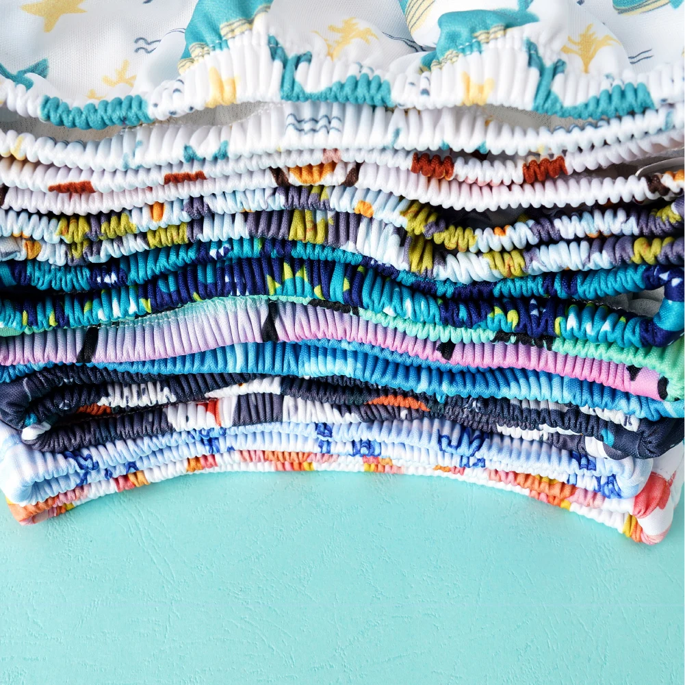 

Happy Flute New Design Swim Diaper Reusable Baby Swim Nappy Pants, Colorful