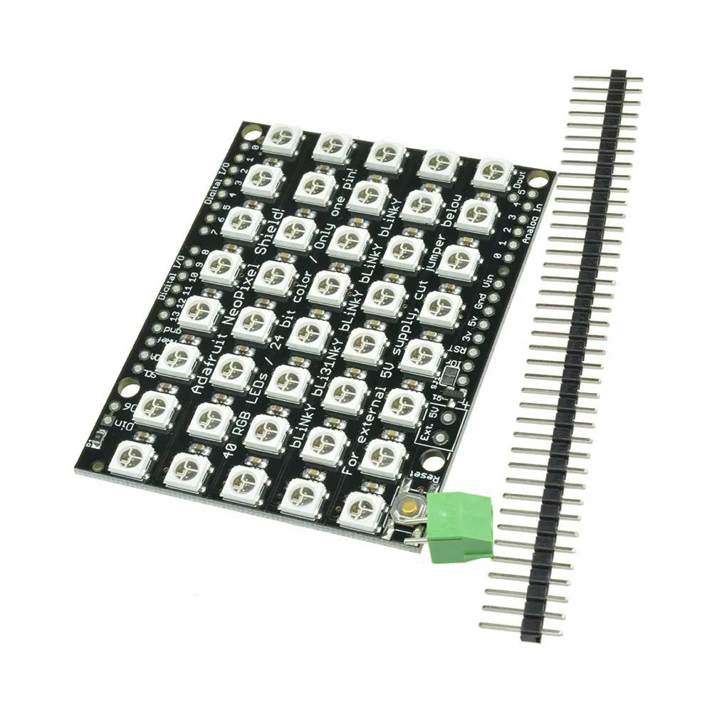 Factory 8x5 40 WS2812 LED SMD5050 RGB Full Color Panel Driver Board DIY Led Display Module Addressable LED Matrix For Arduino