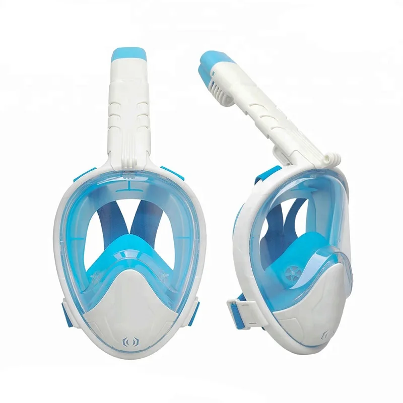 

New water sport play swimming equipment full face snorkel kids diving mask, Blue,pink,light blue
