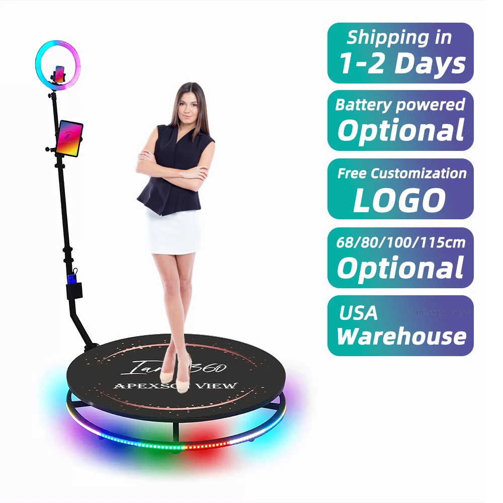 

360 Photo Booths Automatic Camera Turning Store 360 Video Booth Rotating Machine Spinning Platform PhotoBooth 360