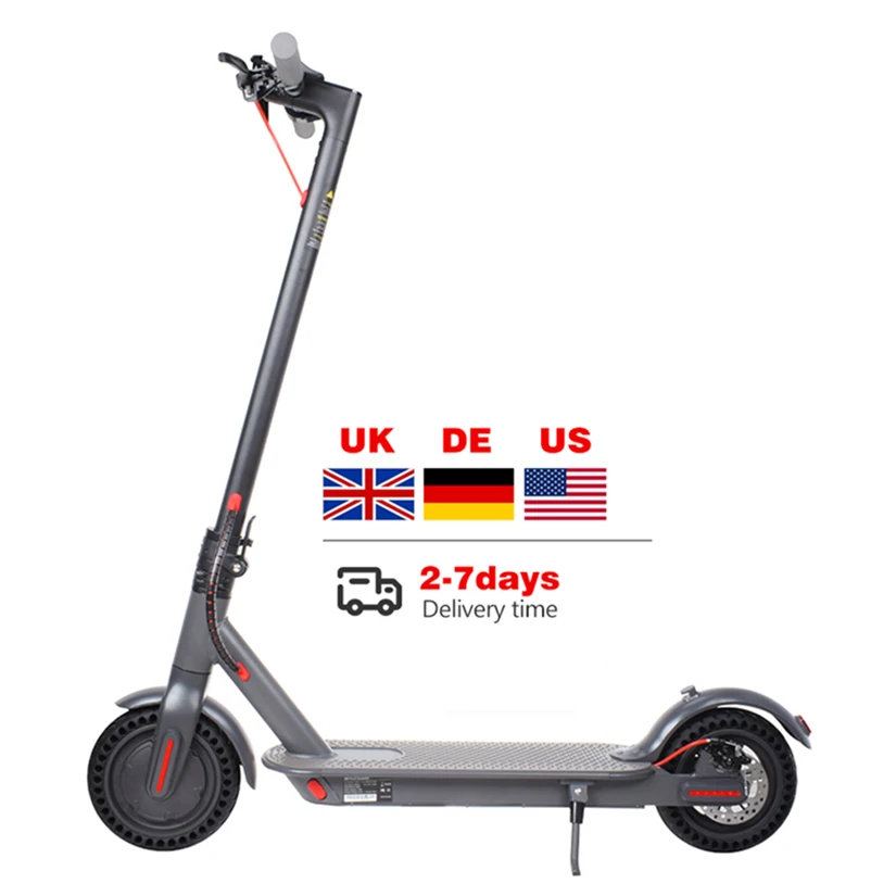 

USA drop shipping 350W escooter 2 wheel foldable scooter M365 Mi D8pro e-scooter electric scooters, Gray/oem