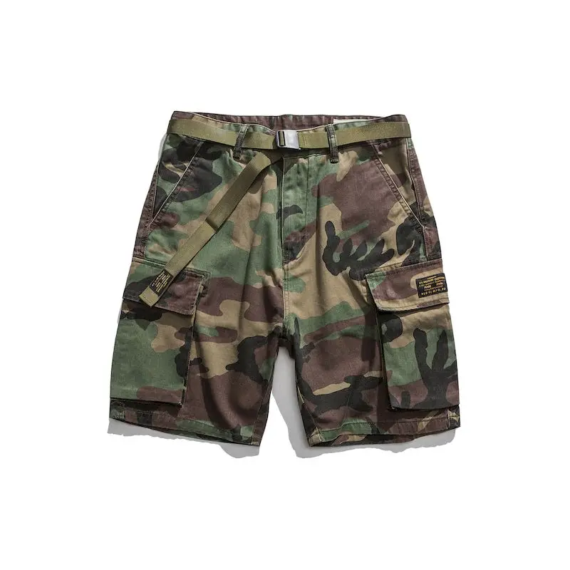 

Classic camouflage men's casual pants overalls multi-bag design outdoor shorts straight leg loose shorts