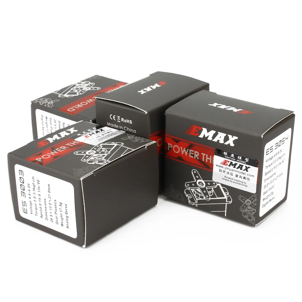 
EMAX ES3004 17g 3.5g 0.13sec 23T Metal Gear Analog Servo For RC Airplane (ES3104 Upgraded Version) for Arduino stem 
