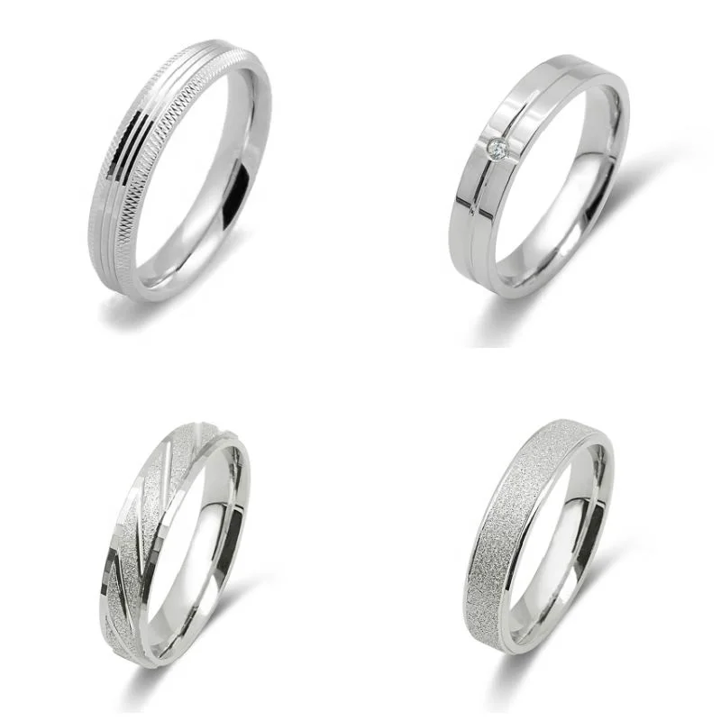 

Solid Silver Rings Wedding Band Ring S925 Silver Jewelry Couple Ring Wholesale