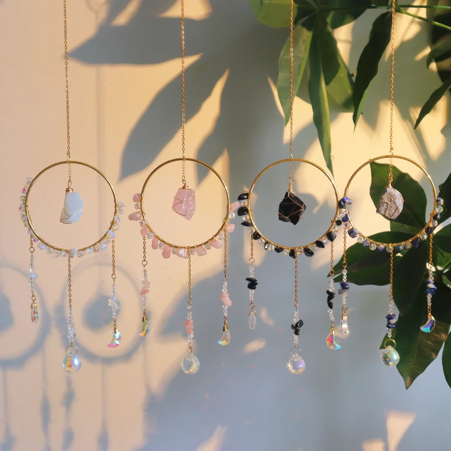 

Natural Healing Stones Suncatchers sun catchers indoor window prism sun catcher crystal hanging