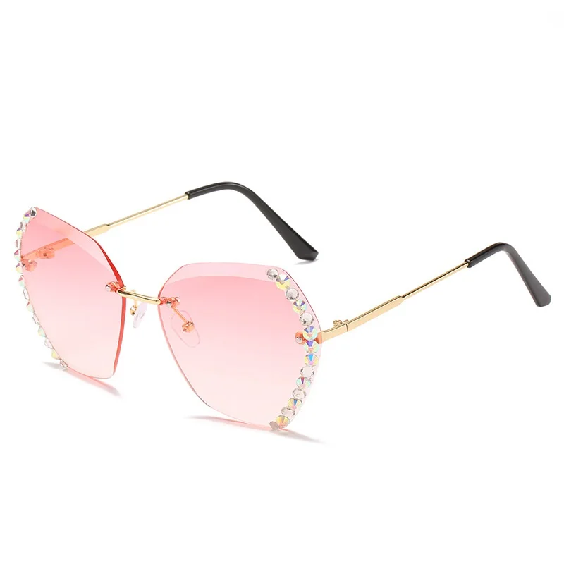 

2021 New Design Latest Fashion Metal Sunglasses Factory Direct Women Rinestone Diamond Sunglasses