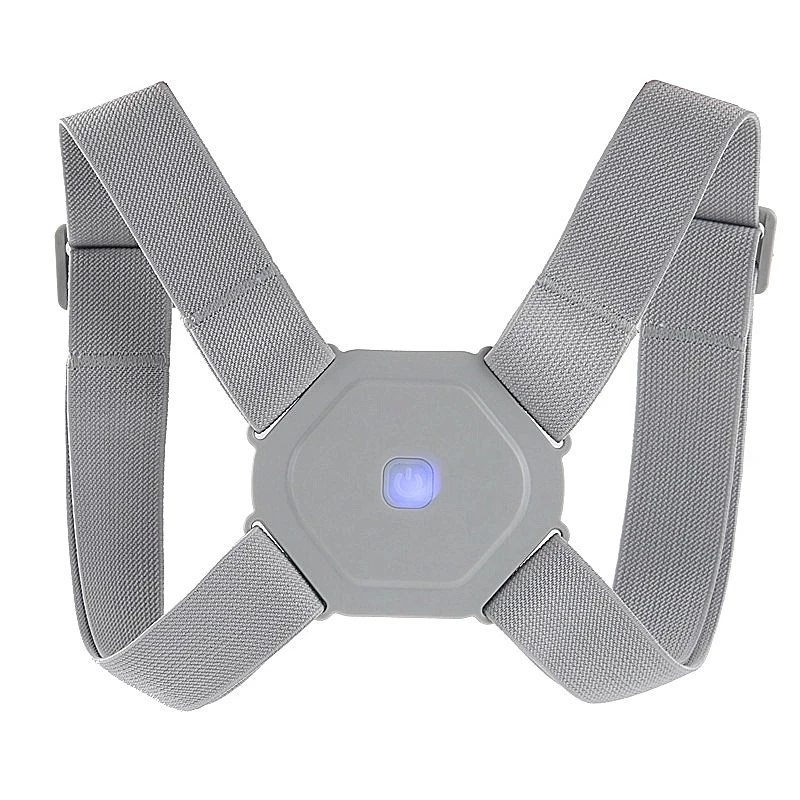 

New Posture Corrector Smart Vibration Reminder Inductive Design Adult Children Back Support Belt Corset Orthopedic Brace Correct, Grey
