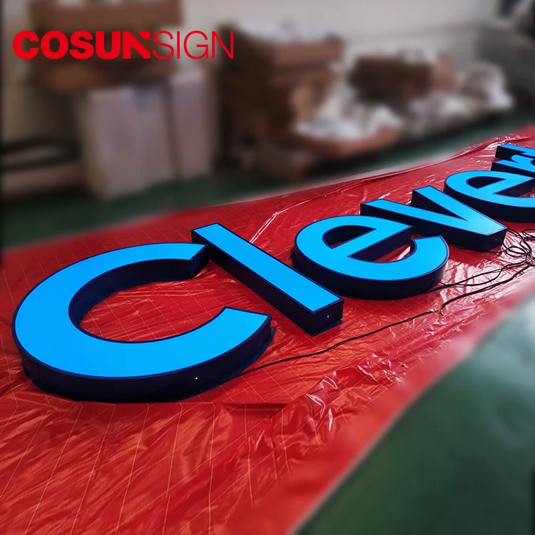 Custom Made LED Advertising Sign Acrylic Label Signboards for buildings ,factory,shops and offices