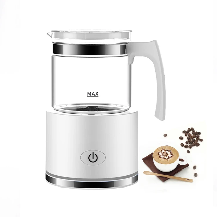

High Quality Electric Automatic Magnetic Milk Frother Steamer Foam Machine For Espresso Coffee, White/custormization