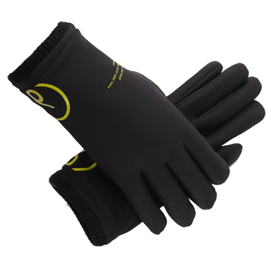 

Winter Outdoor Sport Warm Gloves Resistant Water Wind Snow Dual-layered Touch Screen Gloves Men Women Warming Clothes, Black