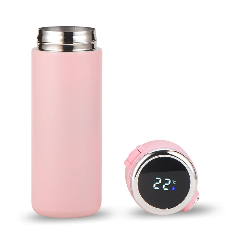 Smart Temperature Led Display Thermal Vacuum Ss Tea Flask With Active