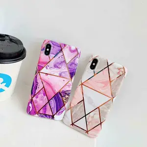 TPU Geometric Marble Phone Case iPhone Xr 7 Plus