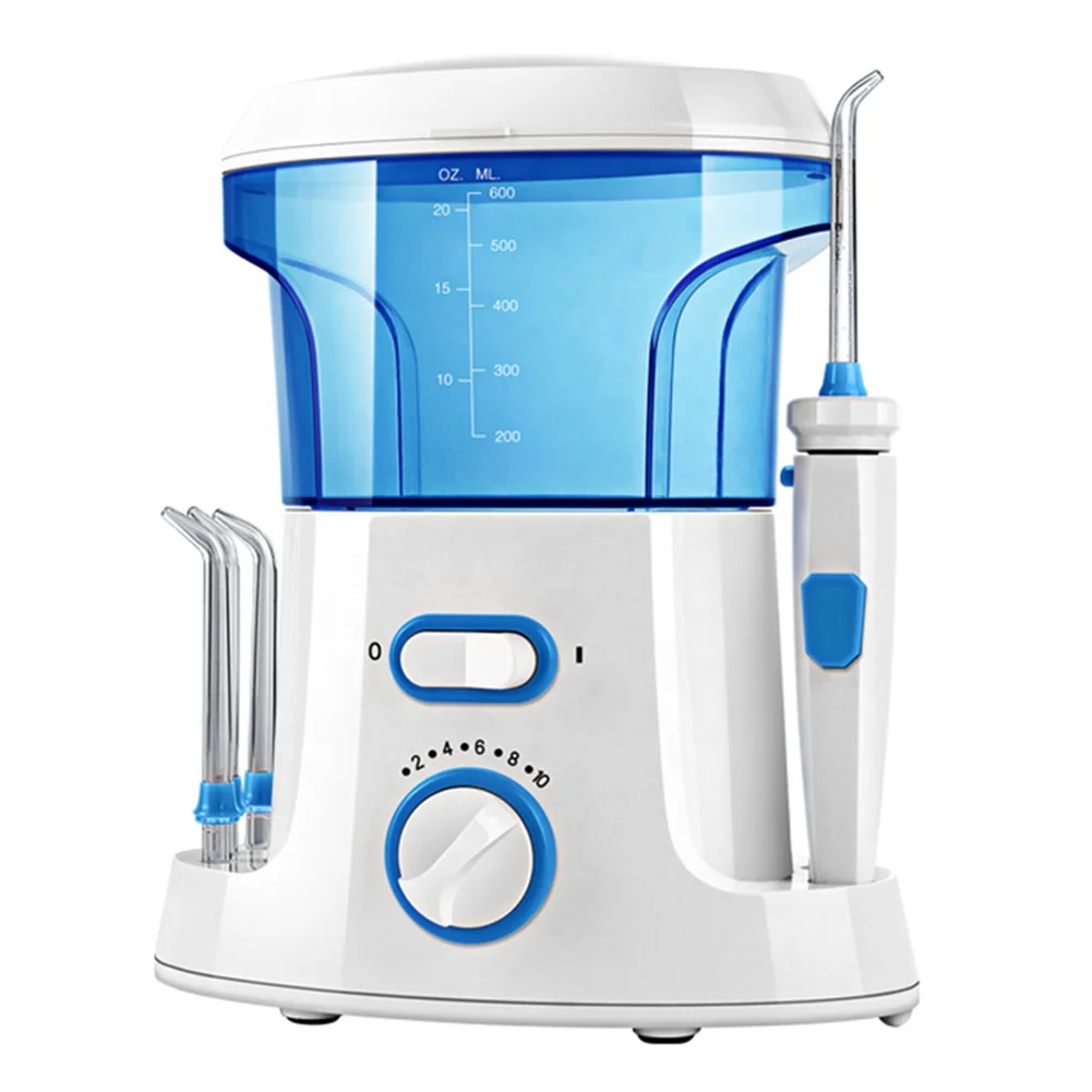 

NiceFeel 7 Tips OEM Private Label 600ML Advanced Teeth Washing Products Oral Dental Spa Irrigator, Blue water pulse water flosser