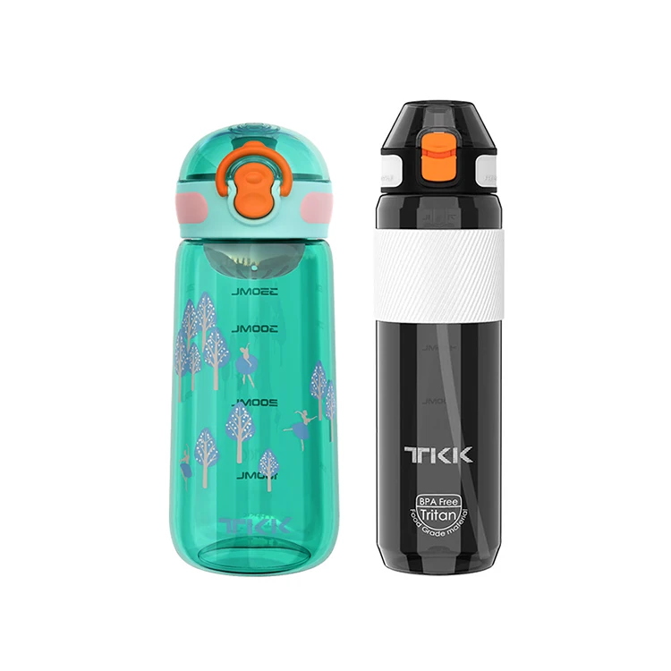 

Factory wholesale custom high quality 350 ml 750 ml bpa free plastic tritan material sports water bottle, Black/green