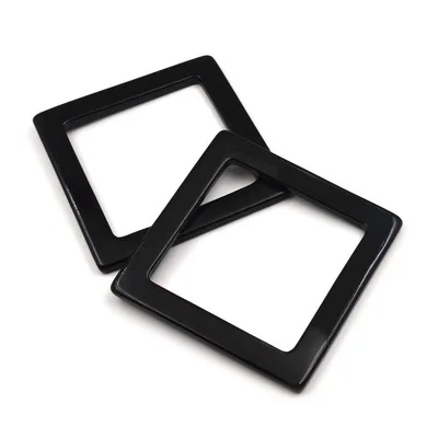 

Square resin 12.5*12.5cm handle handmade bag patchwork bag wrist handle DIY handle, Black